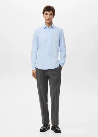 Chemise 100 % coton à coupe classique