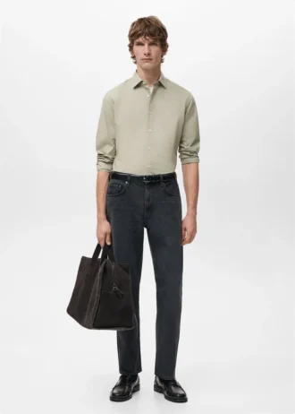 Chemise 100 % coton à coupe classique