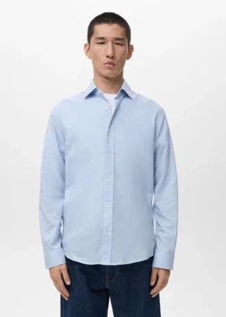 Chemise 100 % flanelle de coton, coupe classique