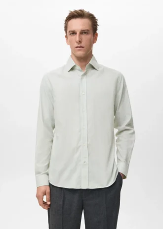 Chemise 100 % flanelle de coton, coupe classique