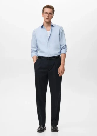 Chemise 100 % flanelle de coton, coupe classique