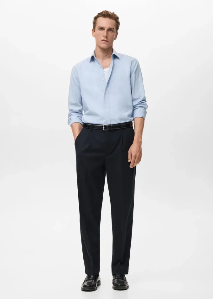 Chemise 100 % flanelle de coton, coupe classique Chemise 100 % flanelle de coton, coupe classique
