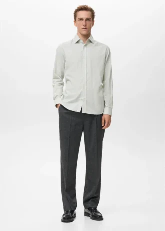 Chemise 100 % flanelle de coton, coupe classique
