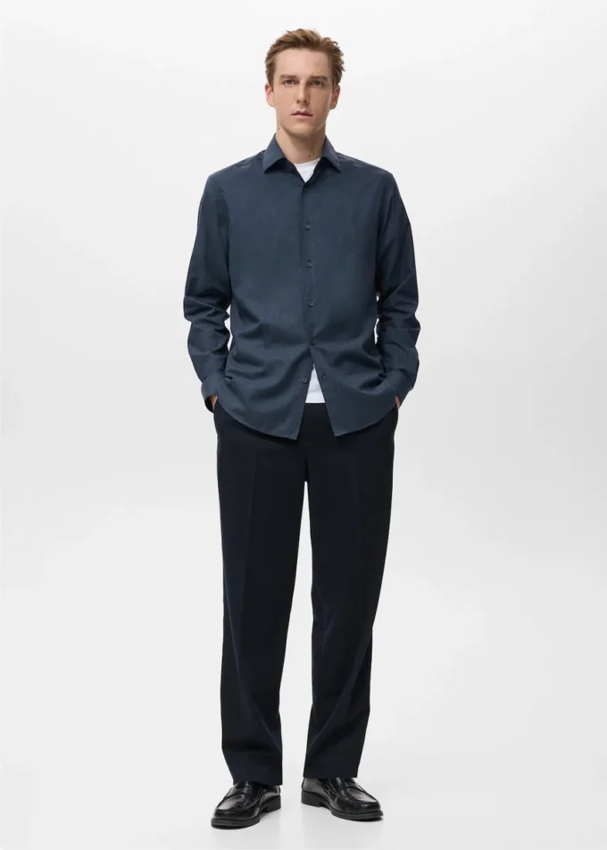 Chemise 100 % flanelle de coton, coupe classique Chemise 100 % flanelle de coton, coupe classique
