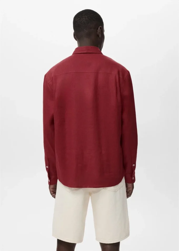 Chemise 100 % lin avec poche