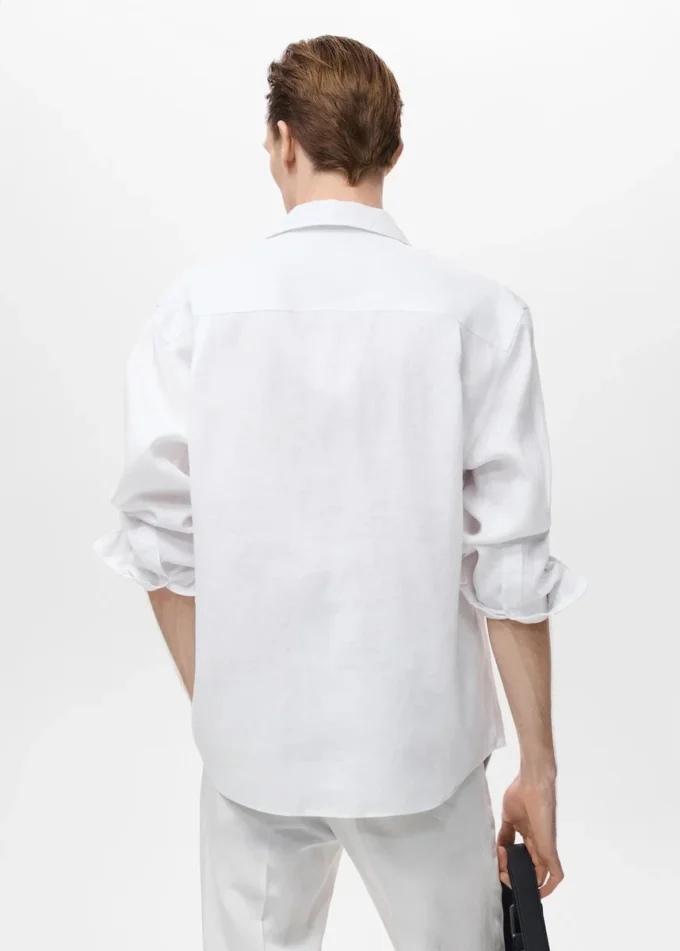Chemise 100 % lin avec poche