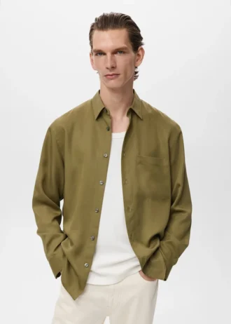 Chemise 100 % lyocell avec poche