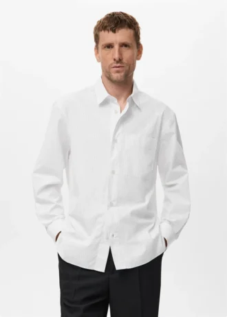 Chemise ample à rayures 100 % coton