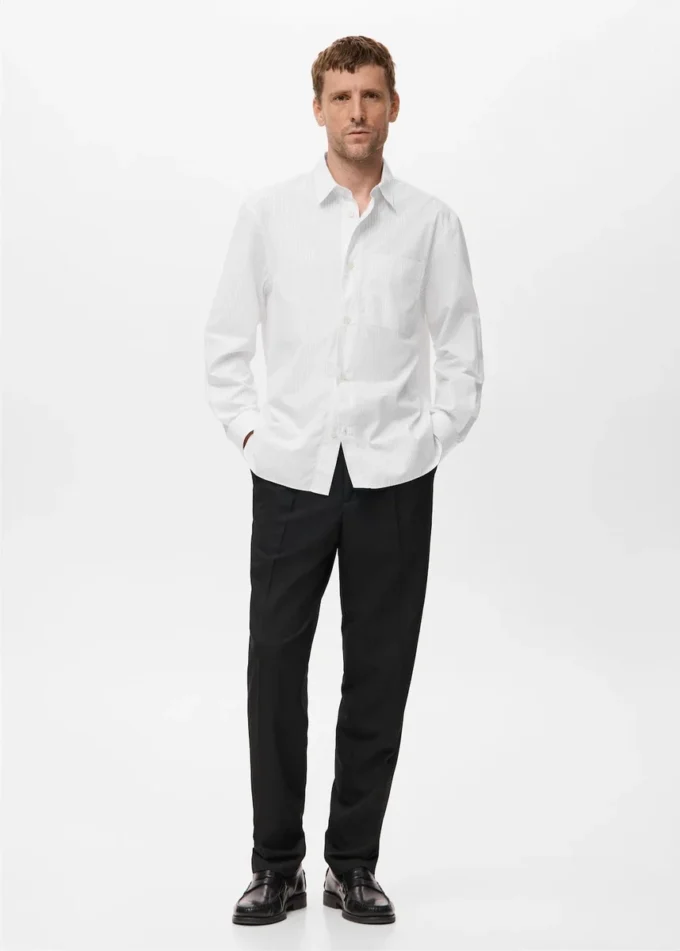 Chemise ample à rayures 100 % coton Chemise ample à rayures 100 % coton