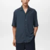Chemise brodée à rayures
