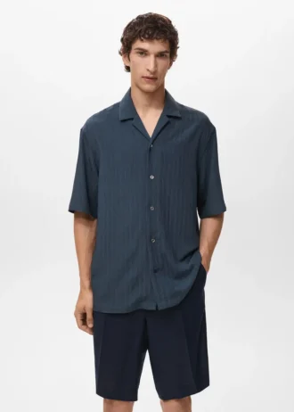 Chemise brodée à rayures Chemise brodée à rayures