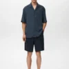 Chemise brodée à rayures