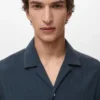 Chemise brodée à rayures