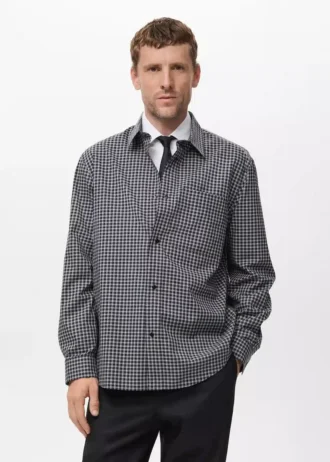 Chemise à carreaux 100 % coton, coupe décontractée