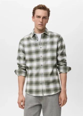 Chemise à carreaux 100 % coton flanelle