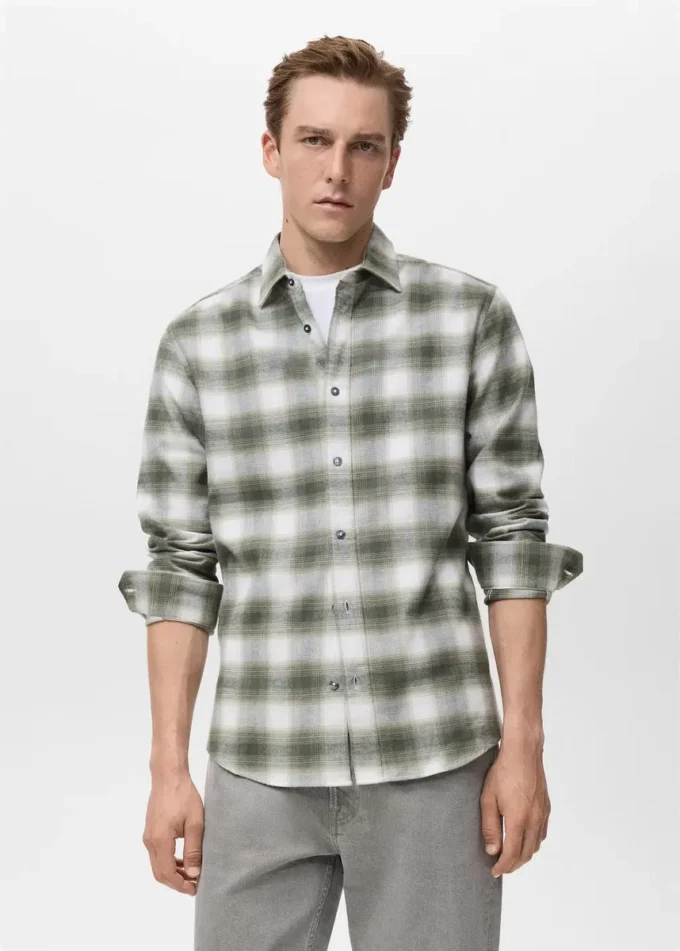 Chemise à carreaux 100 % coton flanelle Chemise à carreaux 100 % coton flanelle