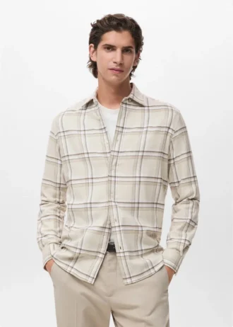 Chemise à carreaux 100 % coton flanelle