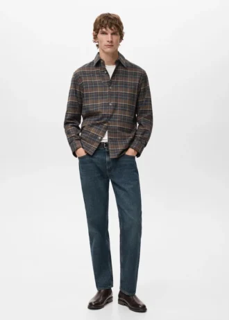 Chemise à carreaux 100 % coton flanelle