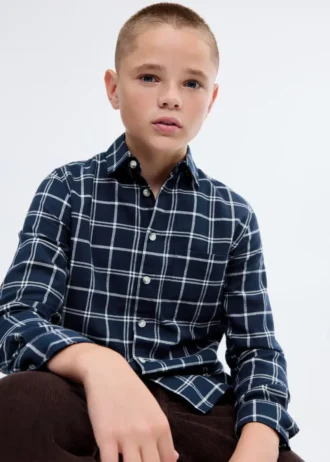 Chemise à carreaux en coton
