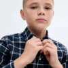Chemise à carreaux en coton