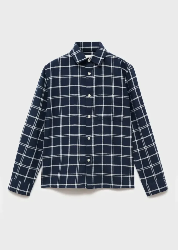 Chemise à carreaux en coton