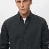Chemise classique en micro-velours côtelé