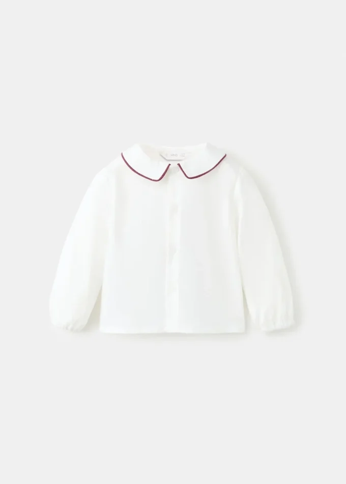 Chemise à col contrasté