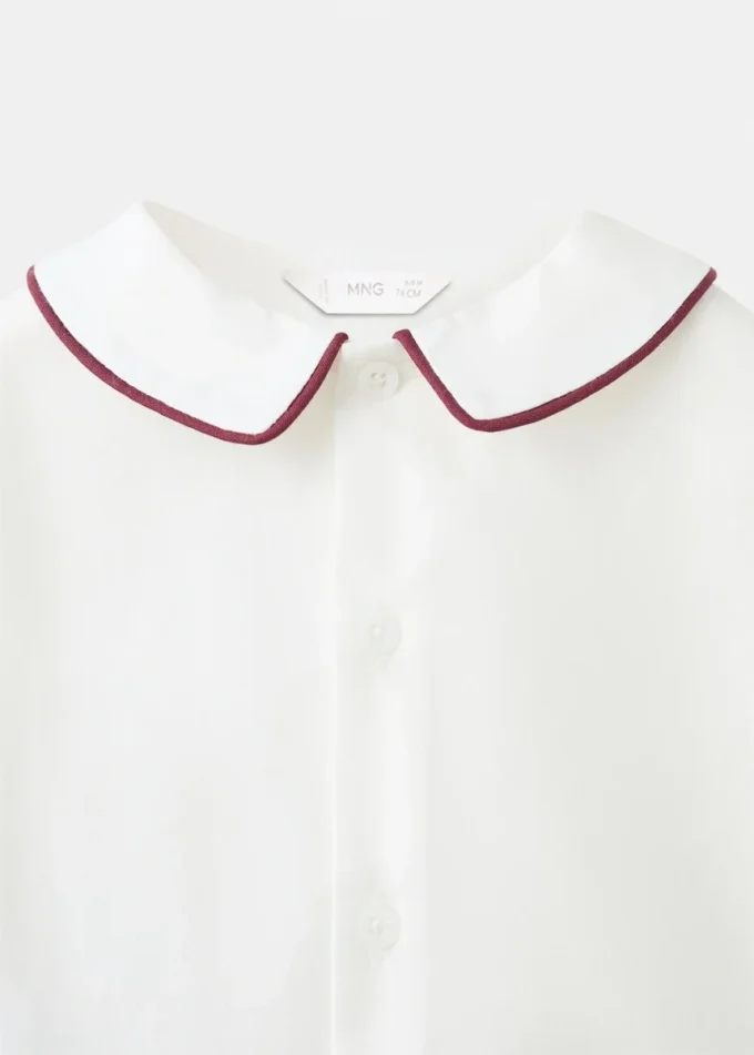 Chemise à col contrasté