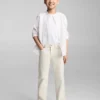 Chemise à col mao rayée