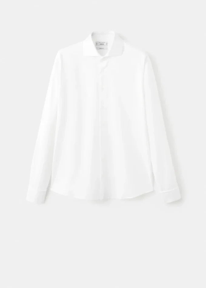 Chemise de costume en coton coupe classique