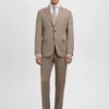 Chemise de costume slim fit en popeline de coton
