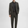Chemise de costume slim fit en popeline de coton