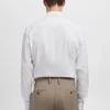 Chemise de costume slim fit en popeline de coton