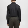Chemise de costume slim fit en popeline de coton