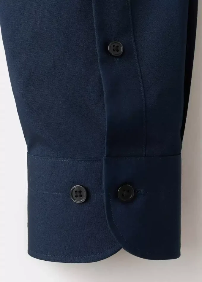 Chemise de costume slim fit en popeline de coton