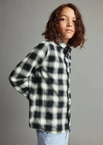 Chemise en coton à carreaux