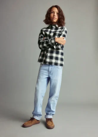 Chemise en coton à carreaux