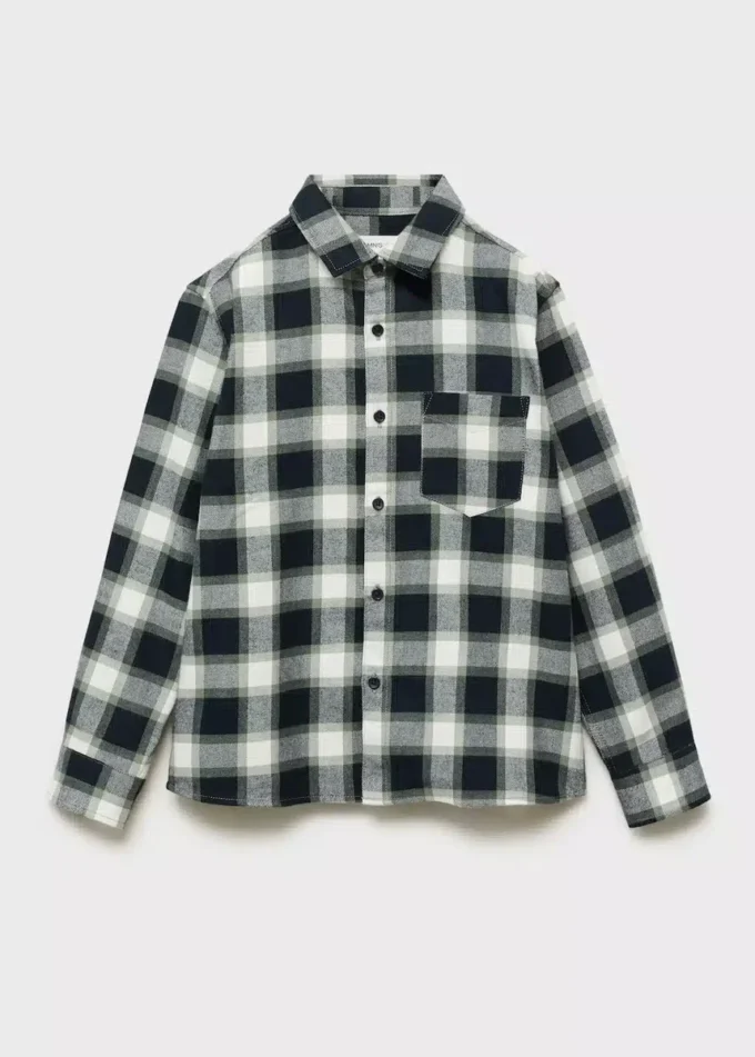 Chemise en coton à carreaux