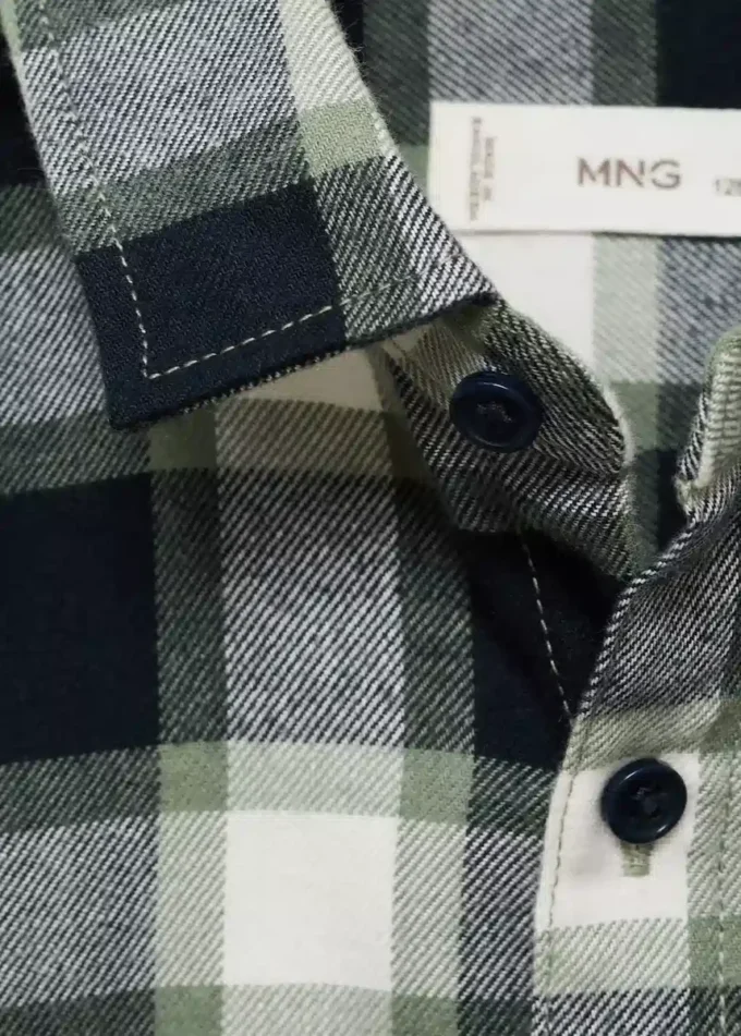 Chemise en coton à carreaux