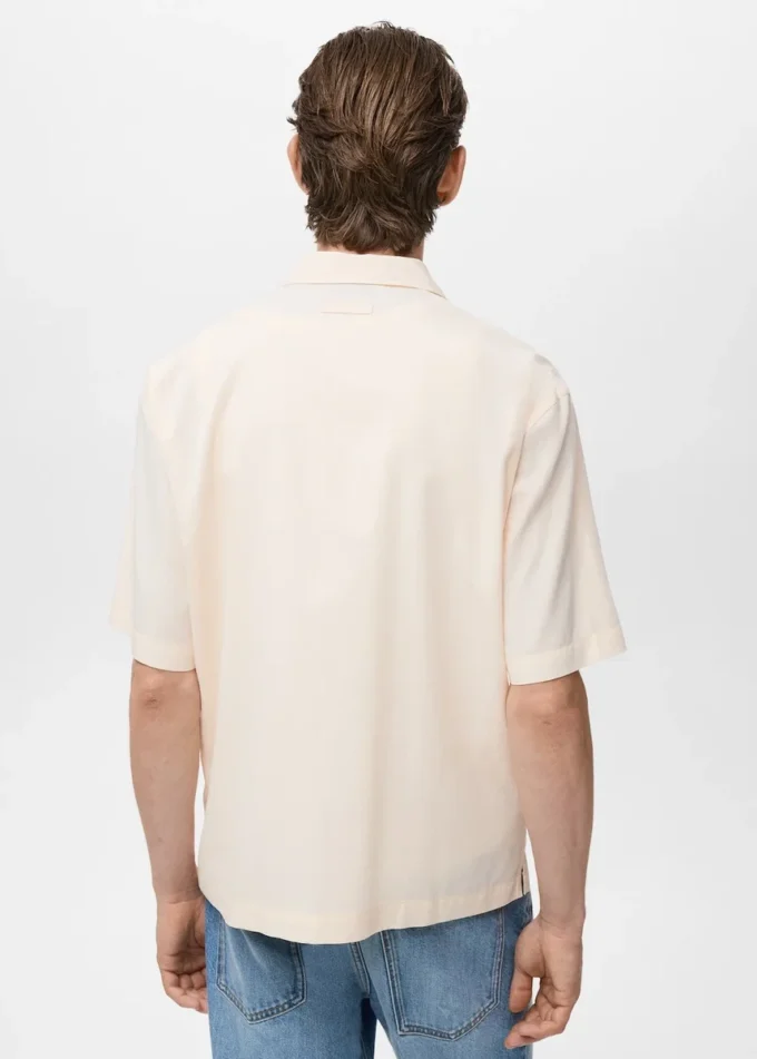 Chemise en coton coupe classique avec poche