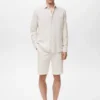 Chemise en coton et lin mélangés