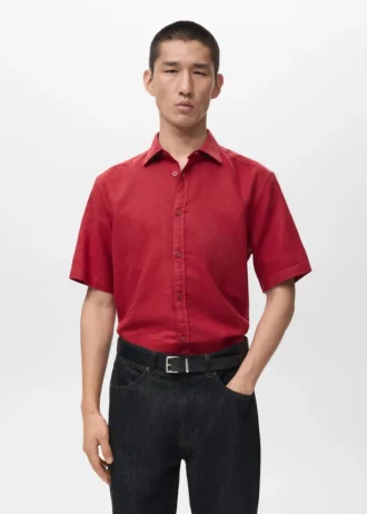 Chemise en coton à manches courtes
