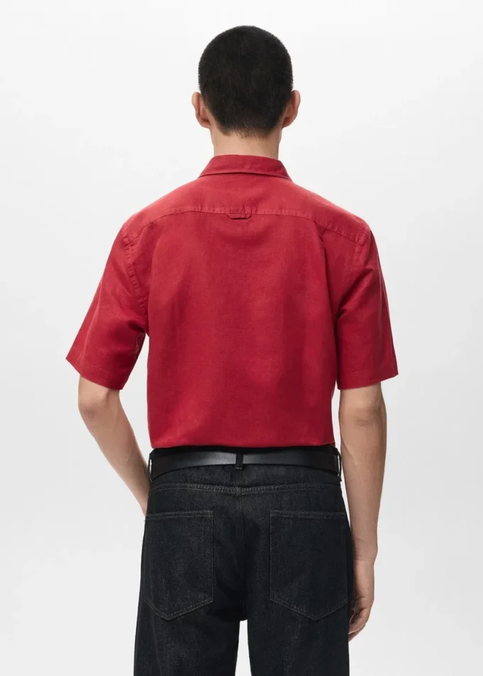 Chemise en coton à manches courtes