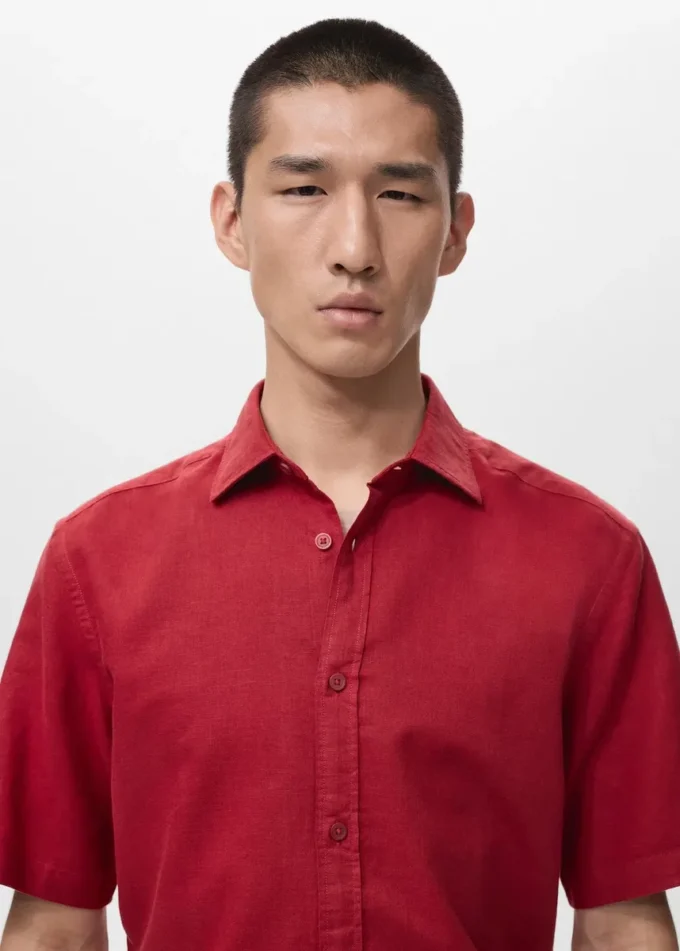 Chemise en coton à manches courtes