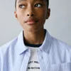 Chemise en coton rayé