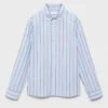 Chemise en coton rayé