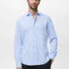 Chemise en coton rayée coupe classique