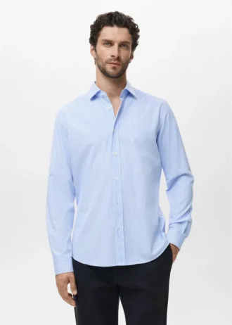Chemise en coton rayée coupe classique Chemise en coton rayée coupe classique