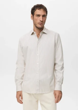Chemise en coton rayée coupe classique Chemise en coton rayée coupe classique