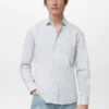 Chemise en coton rayée coupe classique